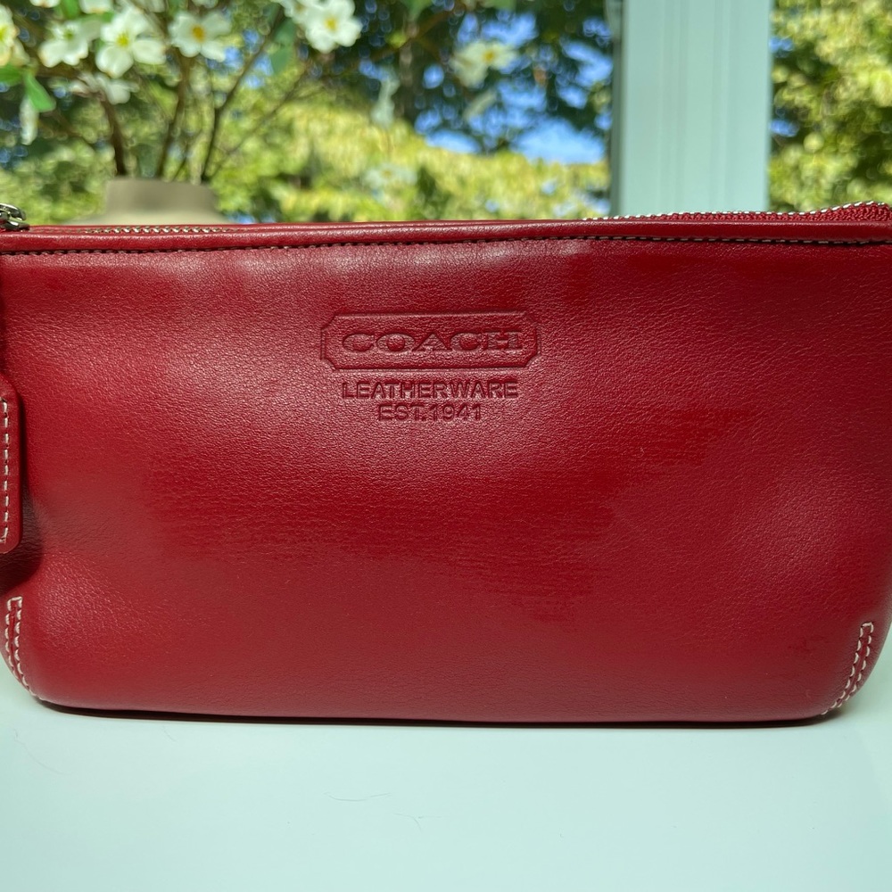 Coach makeup bag,red